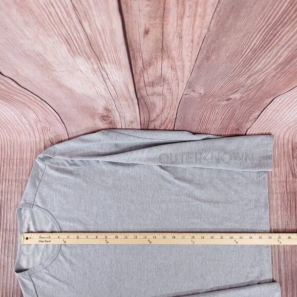 Outerknown Mens Size Small H2OK Tee Long Sleeve Shirt Gray UPF 30+ Performance - Picture 15 of 15